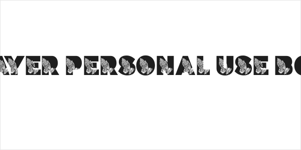 PRAYER PERSONAL USE Bold Logo