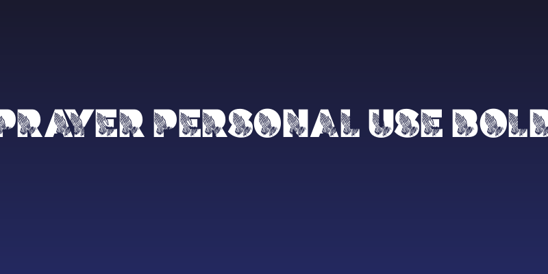 PRAYER PERSONAL USE Bold Social Header