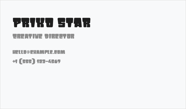 PRIKO STAR Business Card
