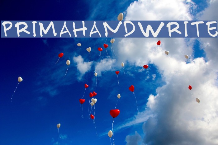 PRIMAHANDWRITE Font examples
