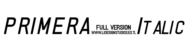 PRIMERA Italic Font