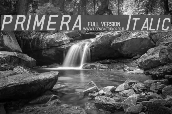 PRIMERA Italic Font examples