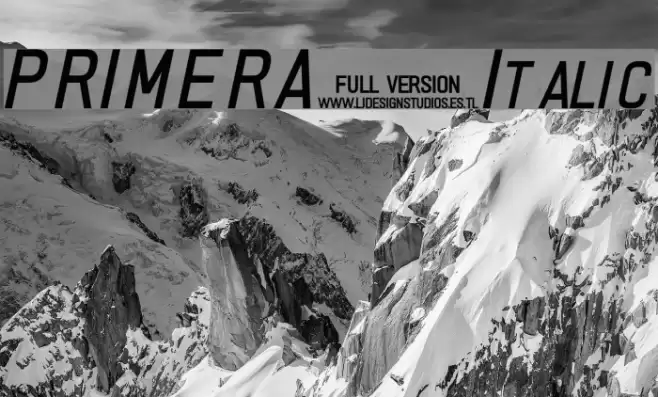 PRIMERA Italic Font examples