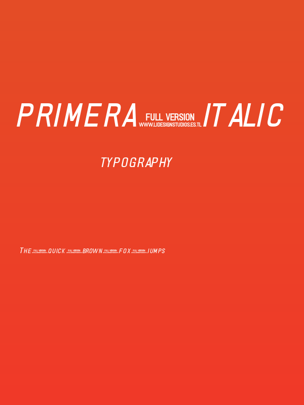 PRIMERA Italic Poster