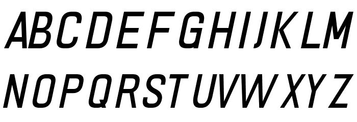 PRIMERA Italic Font LOWERCASE
