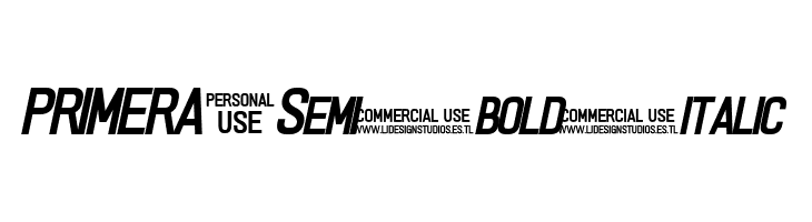 PRIMERA Semi-bold-italic Font