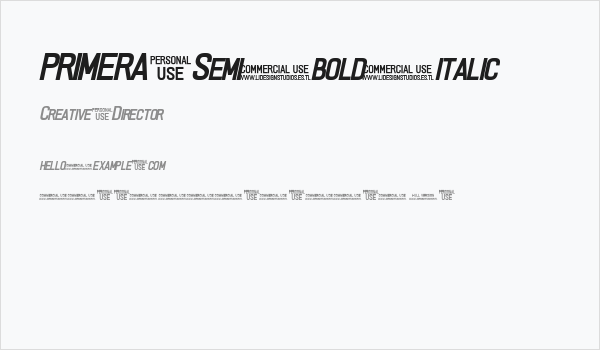 PRIMERA Semi-bold-italic Business Card