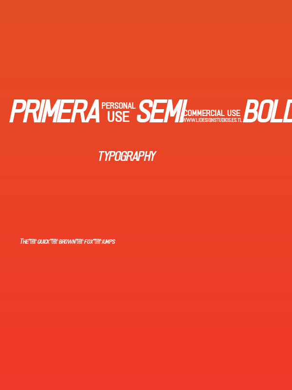 PRIMERA Semi-bold-italic Poster