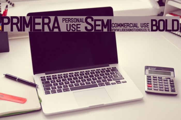 PRIMERA Semi-bold Font examples
