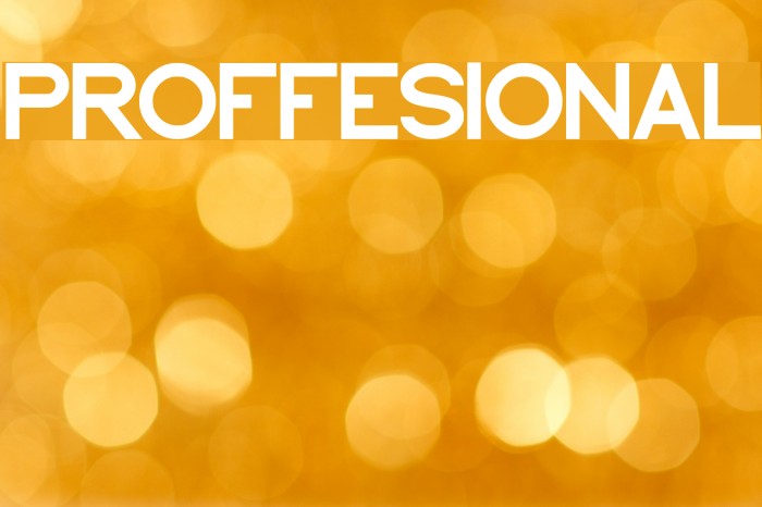 PROFFESIONAL Font examples