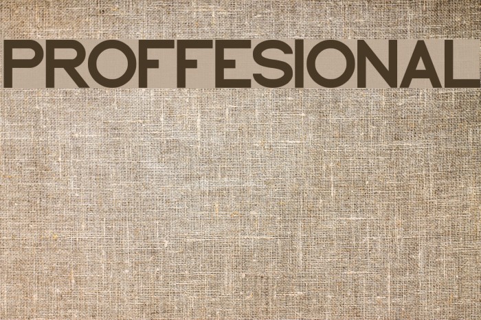PROFFESIONAL Font examples