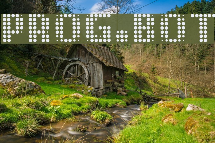 PROG.BOT Font examples