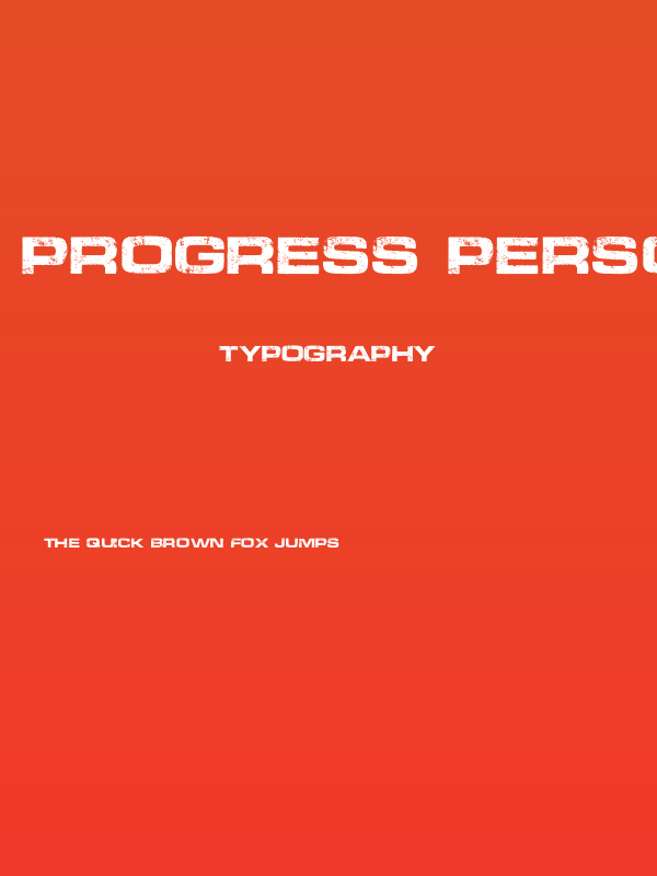 PROGRESS PERSONAL USE  Poster