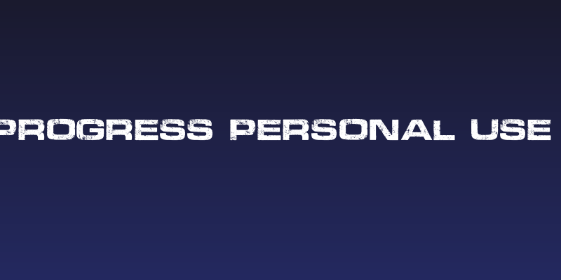 PROGRESS PERSONAL USE  Social Header