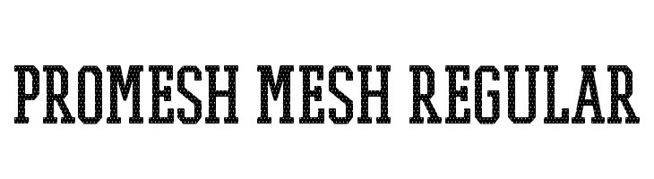 PROMESH Mesh Regular Font