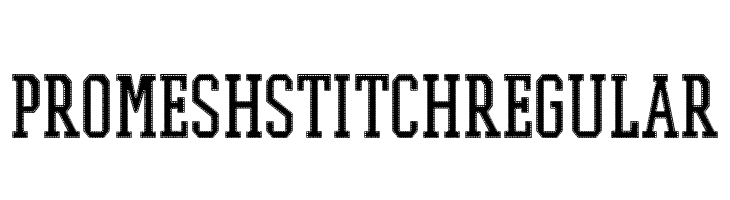 PROMESH Stitch Regular  Frei Schriftart Herunterladen