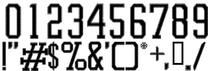 PROMESH Stitch Regular Font OTHER CHARS