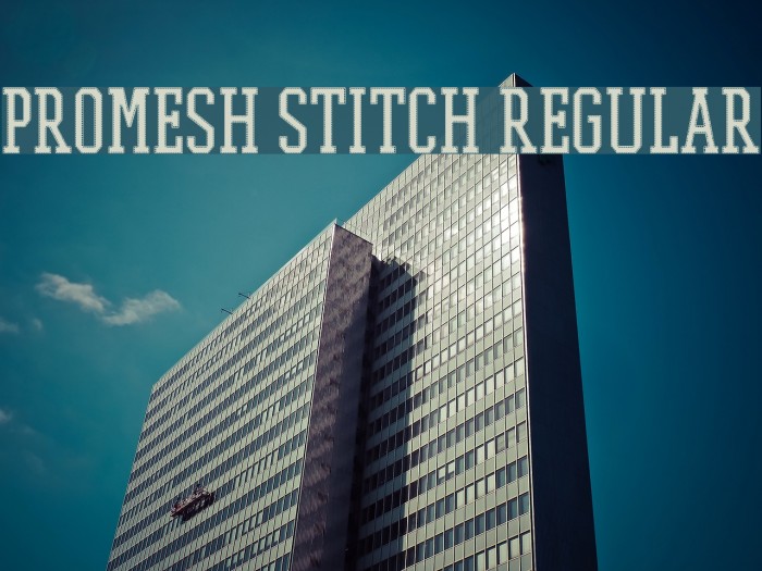 PROMESH Stitch Regular Font examples