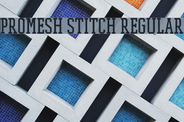 PROMESH Stitch Regular Font examples