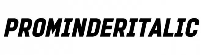 PROMINDER Italic  Free Fonts Download