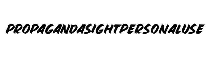 PROPAGANDA SIGHT PERSONAL USE  font caratteri gratis