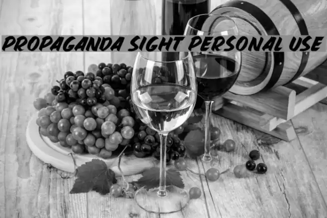 PROPAGANDA SIGHT PERSONAL USE Font examples