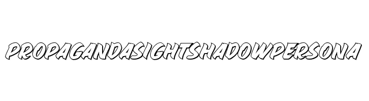 PROPAGANDA SIGHT SHADOW PERSONA   Free Fonts Download