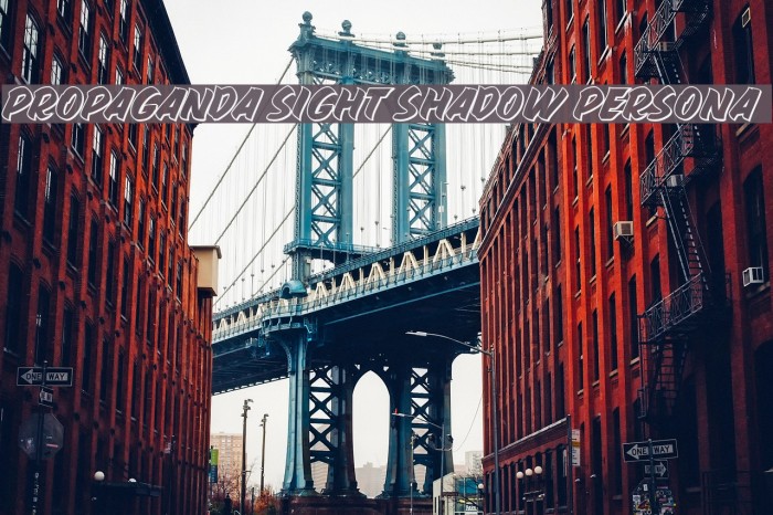 PROPAGANDA SIGHT SHADOW PERSONA Font examples