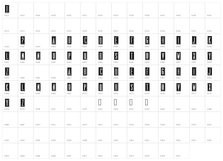 PROPAGANDA Character Map