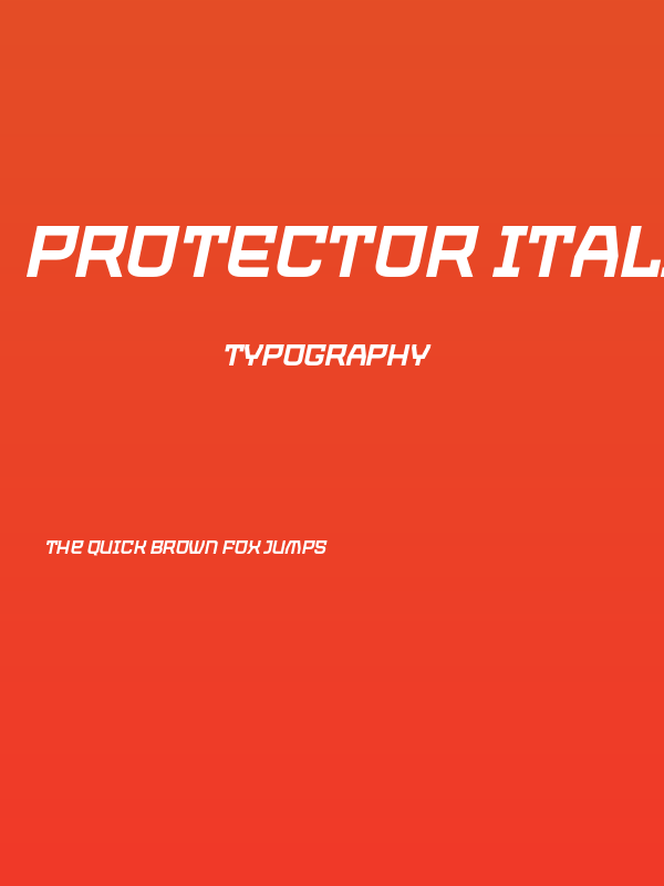 PROTECTOR Italic Poster