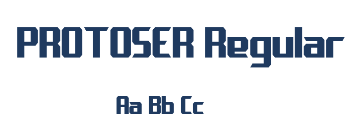 PROTOSER Regular Font Preview