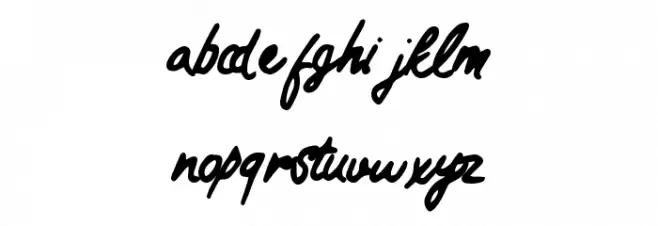 PracticalScript फ़ॉन्ट लोअरकेस