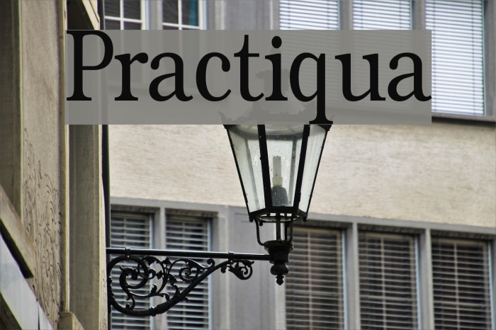 Practiqua Font examples