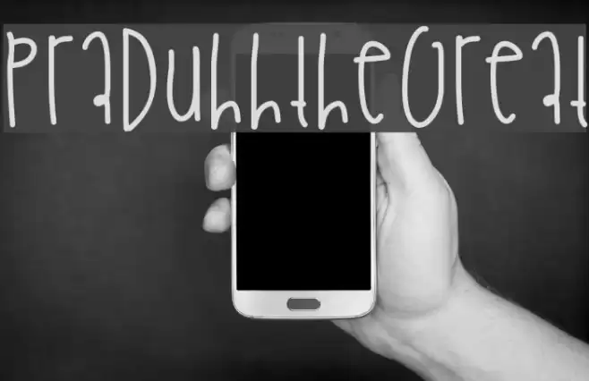 PraduhhTheGreat Font examples