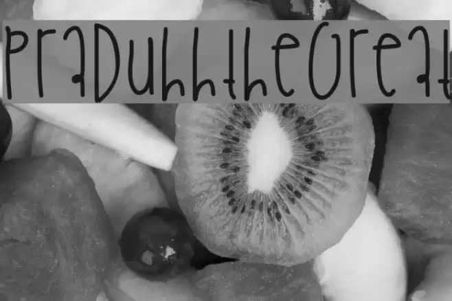 PraduhhTheGreat Font examples