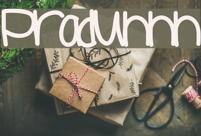 Praduhhh Font examples