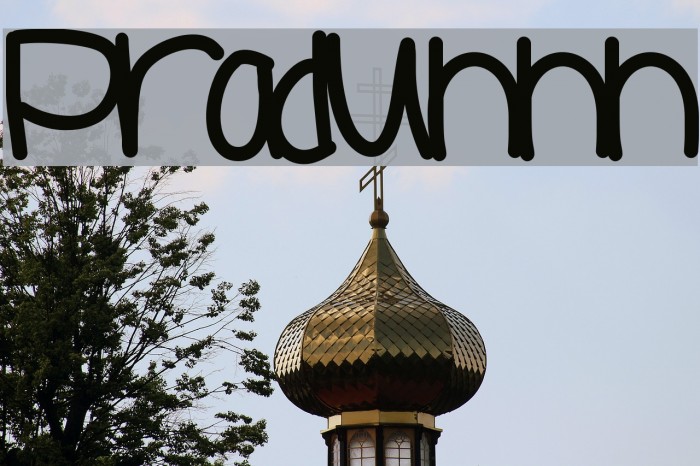 Praduhhh Font examples