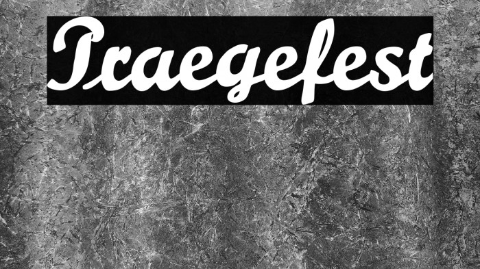 Praegefest Font examples