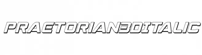 Praetorian 3D Italic  les polices de caractères gratuit tlcharger
