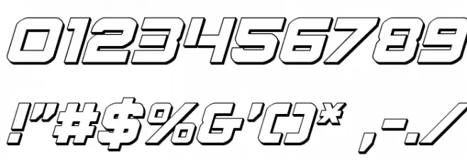 Praetorian 3D Italic Font OTHER CHARS