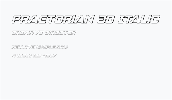 Praetorian 3D Italic Business Card