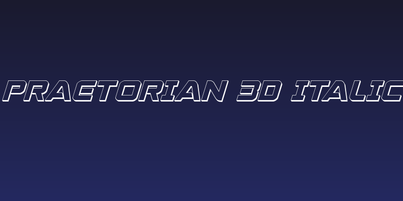 Praetorian 3D Italic Social Header