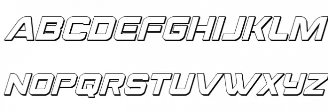 Praetorian 3D Italic Font LOWERCASE