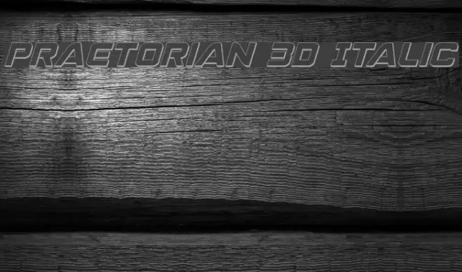 Praetorian 3D Italic Font examples