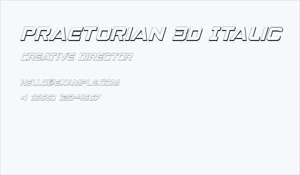 Praetorian 3D Italic Business Card