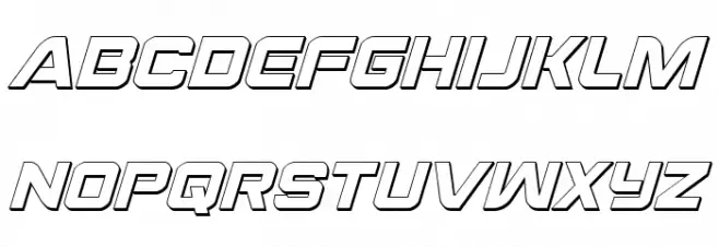 Praetorian 3D Italic 字体 小写