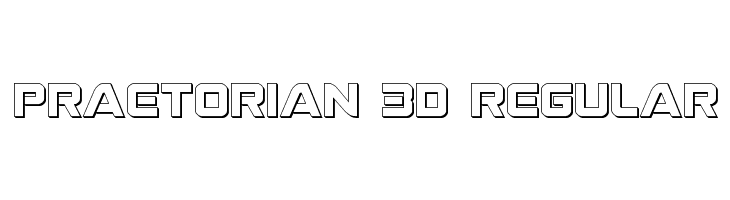 Praetorian 3D Regular Font