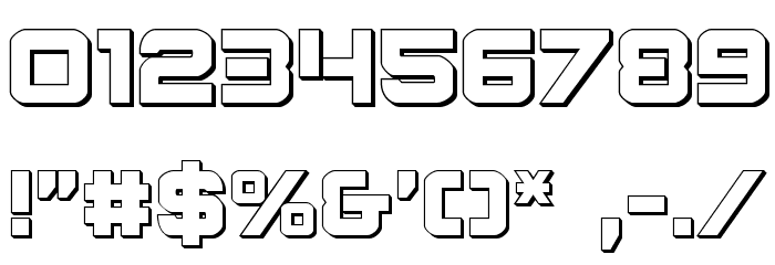 Praetorian 3D Regular Font OTHER CHARS