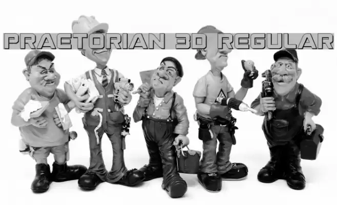 Praetorian 3D Regular Font examples
