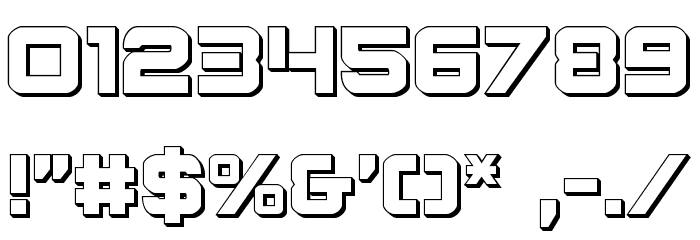 Praetorian 3D Font OTHER CHARS